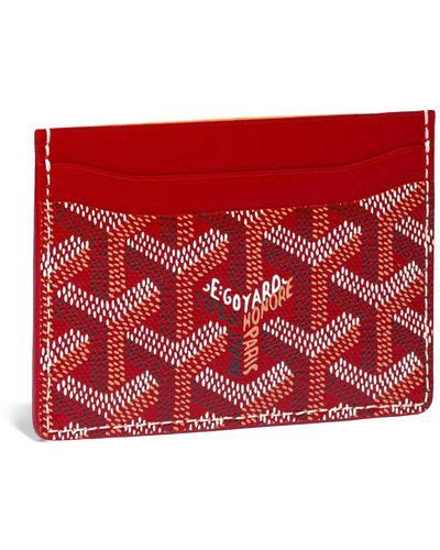 red Goyard wallet women